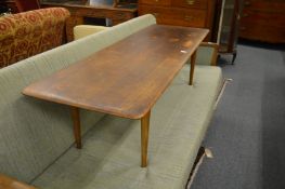 A Scandinavian teak long coffee table.