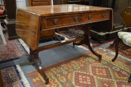 A 19th century mahogany two drawer sofa table.