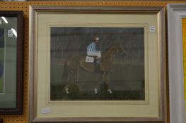 Langmead, Jockey on horseback, pastel, signed and dated 78.