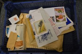 First day covers and stamps, mostly loose.