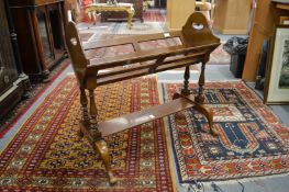A mahogany book trough.