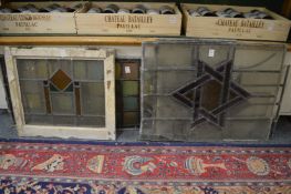 Various stained glass window panes.