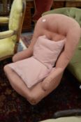 A Victorian button upholstered nursing chair.