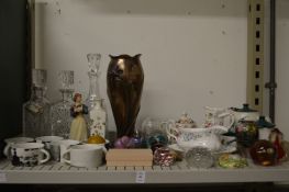 Decorative china and glassware.