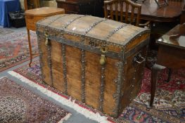 A good French dome topped trunk with fitted interior.