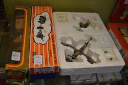 Two boxed sets of military vehicles and two die cast aeroplanes.