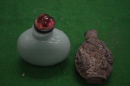 Two Chinese snuff bottles.