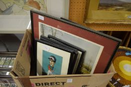 Caricature studies of Jockies and various other prints.