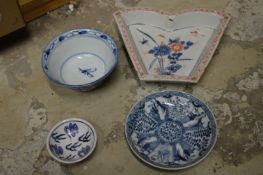 A small group of Oriental porcelain.