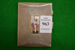 Silver cigarette case.