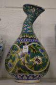 An unusual Iznik style vase or ewer.
