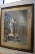 After Jean-Leon Gerome, 'Pygmalion and Galatea' colour print.