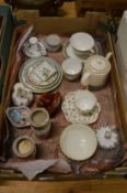 Decorative porcelain to include miniature chamber stick etc.