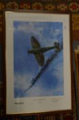 Peter Hogan, Duel In The Sky, limited edition colour print, pencil signed together with other