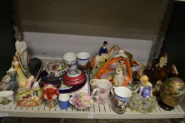 Staffordshire and other decorative ornaments.