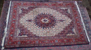 A good Persian carpet, cream ground with all over floral decoration 9'6