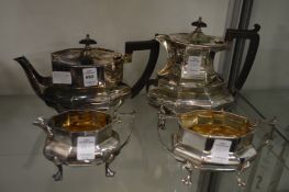 A stylish four piece plated tea service.