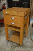 A good beech kitchen trolley/chopping block.