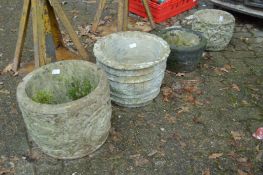 Four garden planters.