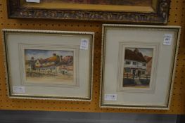 Shepherds Hill, Haslemere, two small watercolours.
