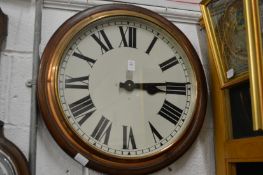 A large circular wall clock.