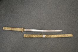 A Japanese bone sword.