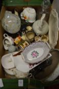 Decorative porcelain and glassware etc.
