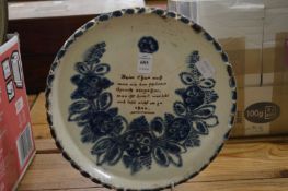A Continental pottery dish.