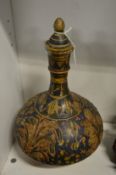 A Moroccan painted terracotta water bottle with lid 'Safi'.