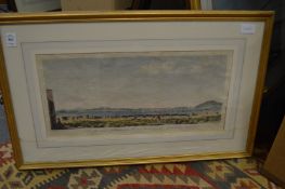 A View of the Straits of Gibraltar, colour engraving together with another engraving and a large