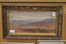 Sheep on a highland moor, watercolour, signed.