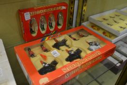 Britains Horseguard set number 7219 and a similar set of figures.