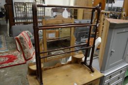 Mahogany towel rail.