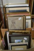 A quantity of paintings, prints etc.