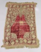 AN OTTOMAN GILT-THREADED TEXTILE, possibly 16th-17th century, 150cm x 95cm.