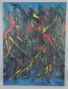 SELIM TURAN (1915-1994) TURKISH, AN UNTITLED ABSTRACT COMPOSITION, oil on canvas, signed and also