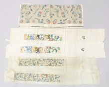 A COLLECTION OF THREE 19TH CENTURY CHINESE TEXTILES, unframed, (3).
