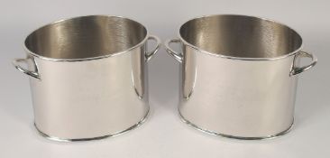 A PAIR OF OVAL ALFRED GRATIEN COOLERS. 8.5ins wide.