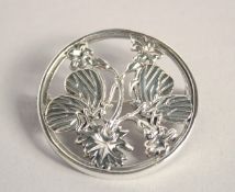 A SILVER BUTTERFLY BROOCH.