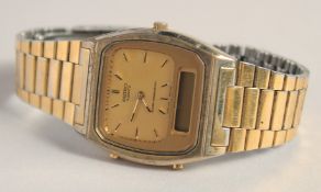 A GENTLEMAN'S SEIKO QUARTZ WRISTWATCH.