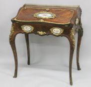 A SUPERB 19TH CENTURY LOUIS XVI STYLE KINGWOOD BUREAU with brass grill, ormolu mounts and inset with