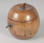 A GOOD APPLE TEA CADDY 4ins diameter.