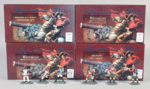 W. BRITAIN, NAPOLEONIC WARS, 17297, 00153, 17364, 00152, boxed, (4).