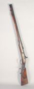 A GERMAN PERCUSSION TARGET RIFLE, circa 1780, .650 octagonal 28.5 in barrel with adjustable fore &
