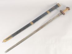 A THEATRICAL REPLICA OF AN ANGLO SAXON SUTTON HOO STYLE SWORD, early 20th century, double edged