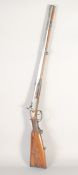 A GERMAN PERCUSSION TARGET RIFLE, circa 1845, .650 octagonal 25in barrel with adjustable fore & rear