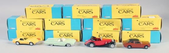 SOLIDO, CORGI, ELEVEN BOXED CARS. (11).