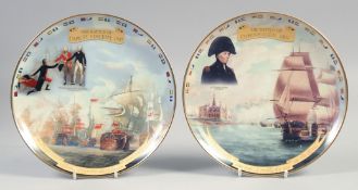 WANBURY MINT, The Battle of Copenhagen 1801, and Cape St. Vincent, pair of plates, 8