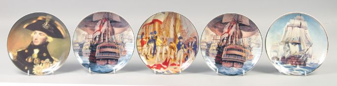 WESTMINSTER COLLECTION, The Nelson Touch, H. M S. Victory, plates, (5).