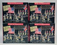 KING AND COUNTRY, American War of Independence BR89, BR85, BR86, BR82, boxed. (4).